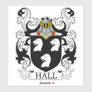 Hall Familienwappen Aufkleber