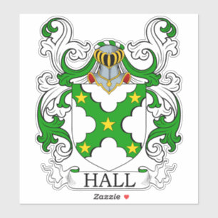 Hall Familienwappen Aufkleber