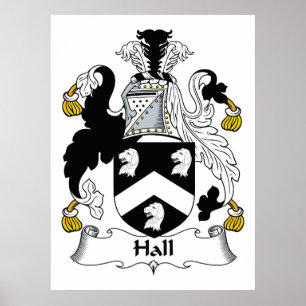 Hall Familienwappen Poster