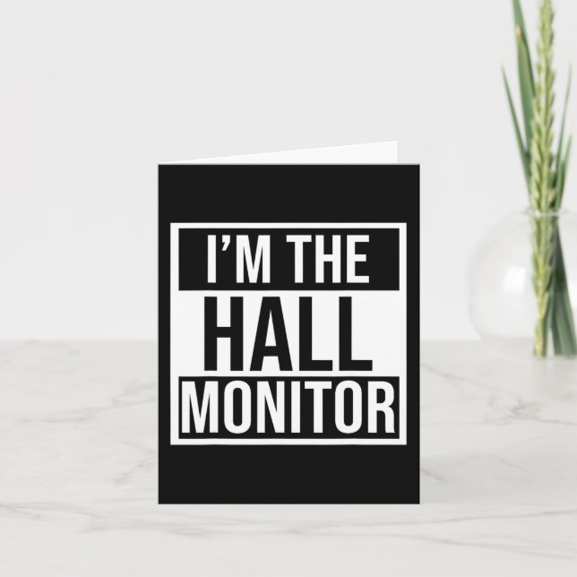 Hall-Monitor-Geschenk an Schüler zurück Karte (Vorderseite)