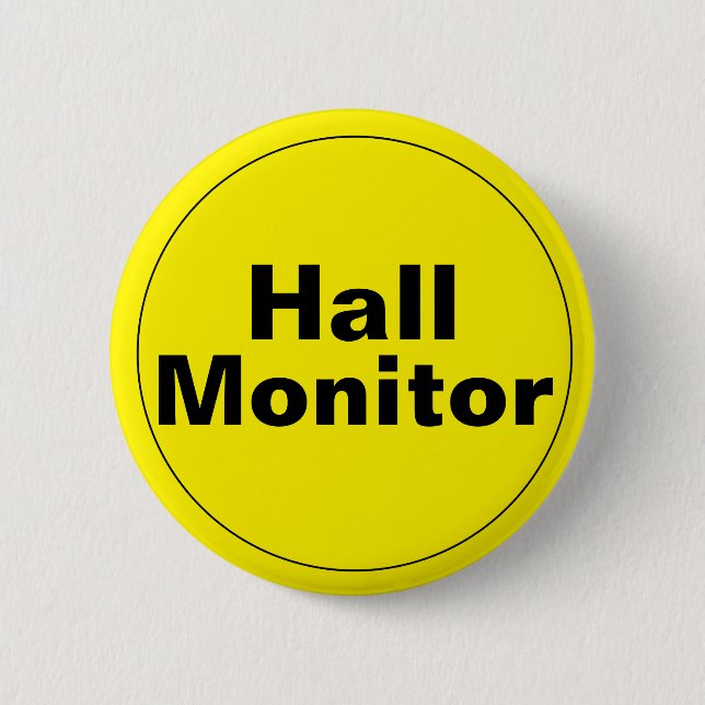 Hall Monitor School Button (Vorderseite)