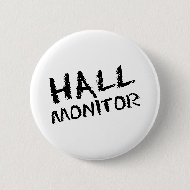 Hall-Monitor-Schwarzes Button (Vorderseite)
