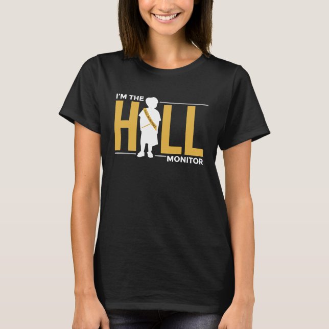 Hall-Monitor zurück an den Schulschüler T-Shirt (Vorderseite)