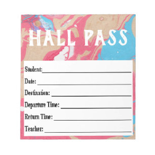 Hall Pass Notizblock