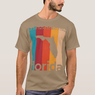 Hallandale Beach Florida Retro 80er lustig T-Shirt