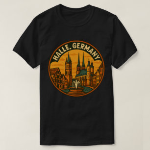 Halle Deutschland Stadt Türme T-Shirt