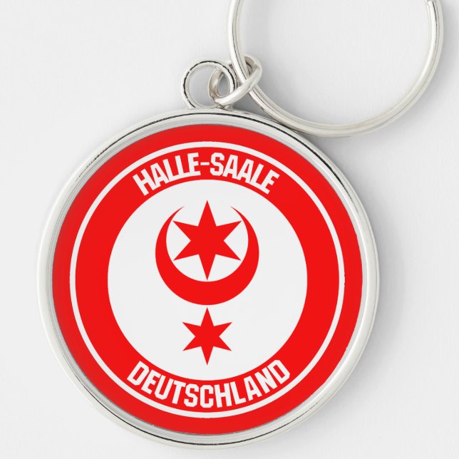 Halle (Saale) RundEmblem Schlüsselanhänger (Vorne)