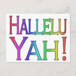 Hallelu Yah! (Regenbogen) Postkarte