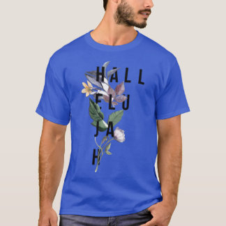 Hallelujah Christliche Typographie Floral retro T-Shirt