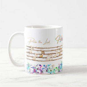 "Hallelujah Loise the Lord" Musiknote Design Tasse