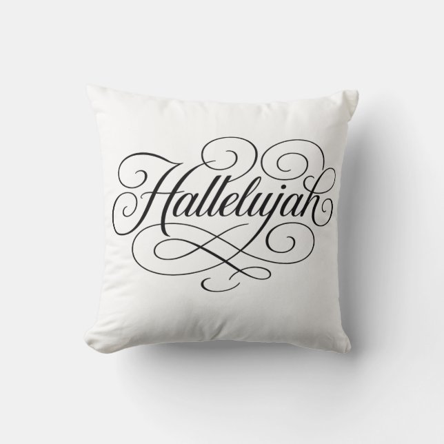 Hallelujah Monogramm Kissen (Vorderseite)