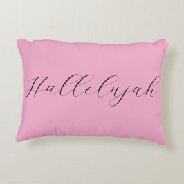 Hallelujah und gesegnet Minimal Simple Pink Dekokissen