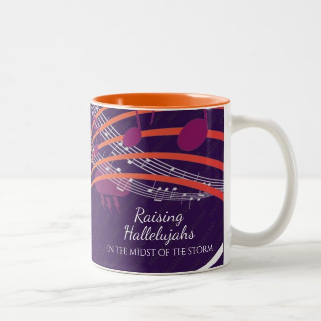 HALLELUJAHN Personalisiert LILA Zweifarbige Tasse (Rechts)