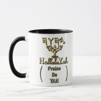 HalleluYah Loise Be YAH Gold Tasse