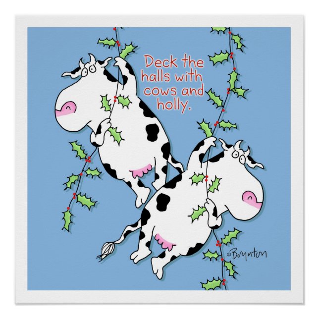 Hallen mit Kühen und Holly Poster (Vorderseite)