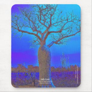 Hallen-Nebenflussblau boab Mousepad