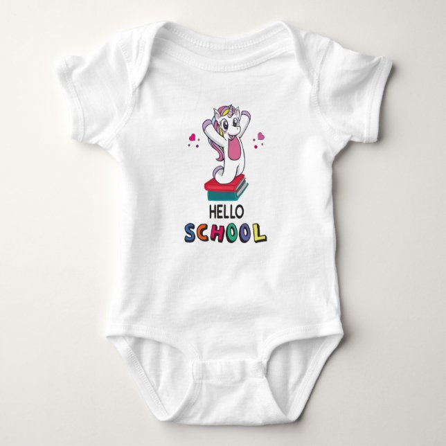 Hallenschule Baby Strampler (Vorderseite)