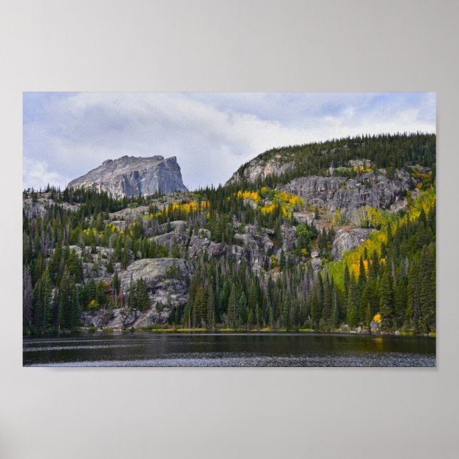 Hallett Peak, Rocky Mountain National Park, CO Poster (Vorne)