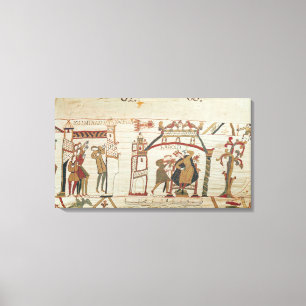 Halleys Comet und Harold empfangen schlechte Nachr Leinwanddruck