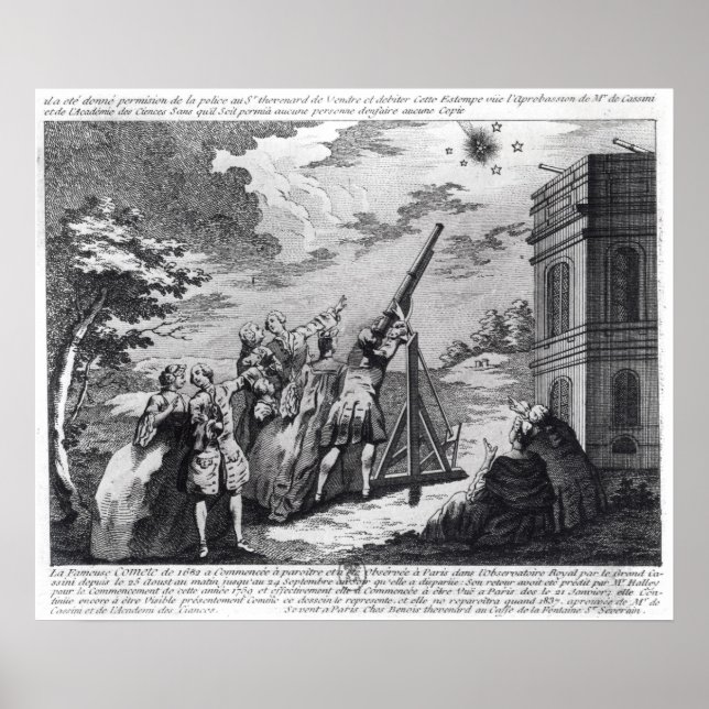 Halleys Komet 1759 von Cassini III Poster (Vorne)