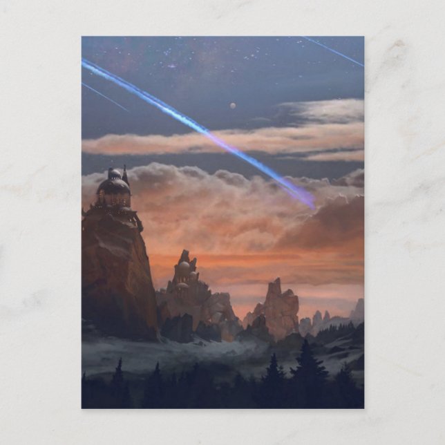 Halleys Komet Postkarte (Vorderseite)