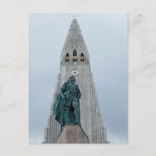 Hallgrimskirkja Kirche, Reykjavik, Island. Postkarte (Vorderseite)