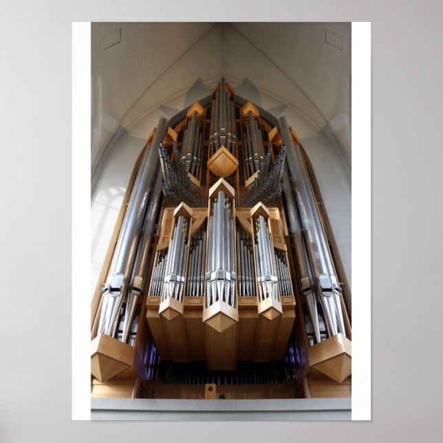 Hallgrímskirkja Kirchen-Orgel Island Poster (Vorne)