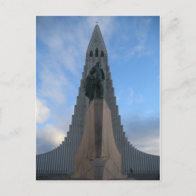 Hallgrímskirkja, Reykjavik, Island Postkarte (Vorderseite)