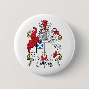 Halliday Familienwappen Button
