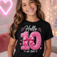 Hallo 10. Geburtstag Rosa Leopard Bogen Geburtstag