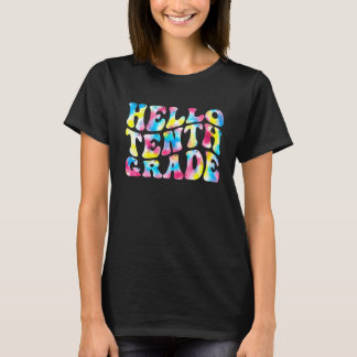 Hallo 10. Zehnter Klassenlehrer Zurück zur Schule T-Shirt