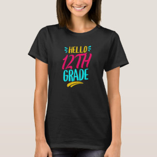 Hallo 12. Klasse Erster Tag der Lehrerin zurück T-Shirt