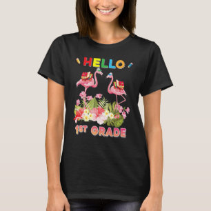 Hallo 1. Klasse Flamingo Willkommen zurück zur Sch T-Shirt