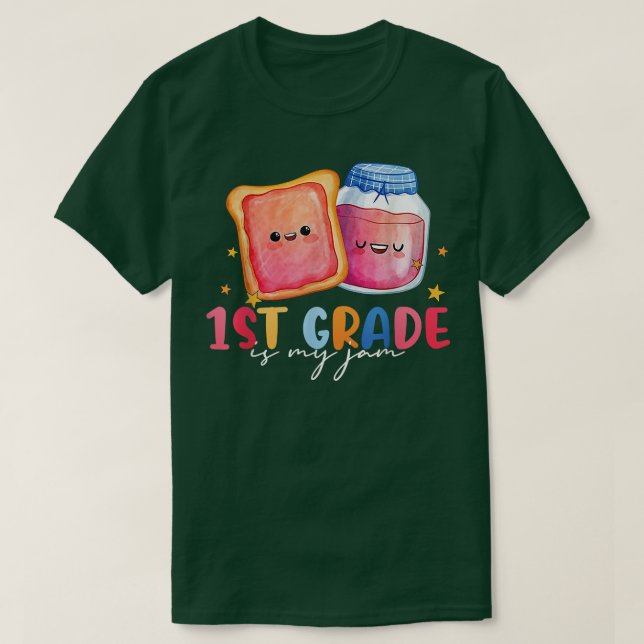 Hallo 1. Klasse ist mein Jam zurück zum Lehrer T-Shirt (Design vorne)
