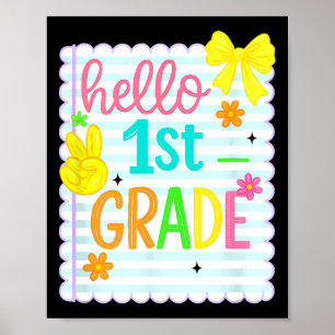 Hallo 1. Klasse Lehrer Mädchen Kind Preppy Ck Zur  Poster