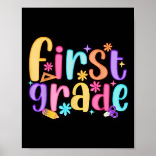 Hallo 1. Klasse Lehrermädchen Kindermädchen Zurück Poster