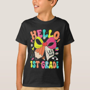 Hallo 1. Klasse wir ck zur Schule Lehrer Mädchen C T-Shirt