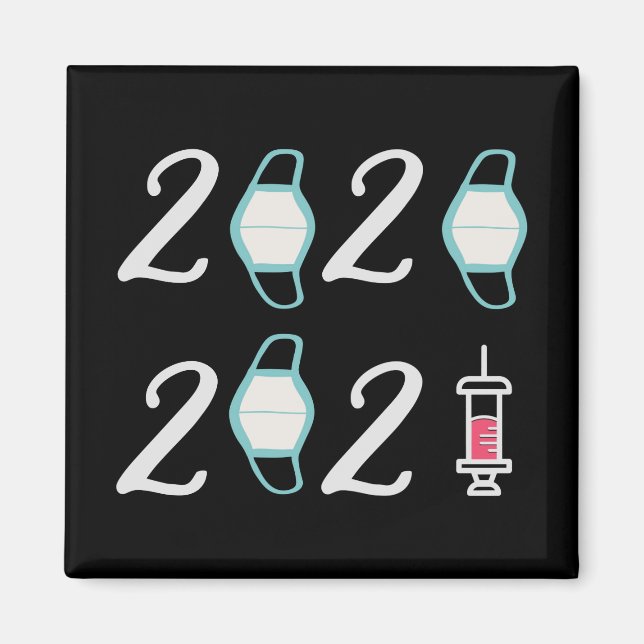 Hallo 2021 Auf Wiedersehen 2020 - Es ist endlich v Magnet (Vorne)