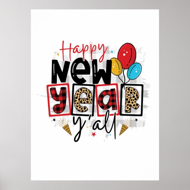 Hallo 2022 Alles Gute zum neuen Jahr Poster (Vorne)