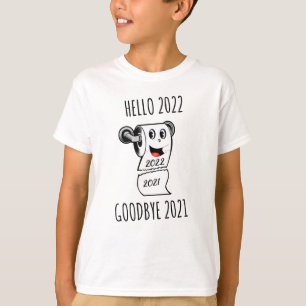 Hallo 2022 Auf Wiedersehen 2021 Toilettenpapier T-Shirt