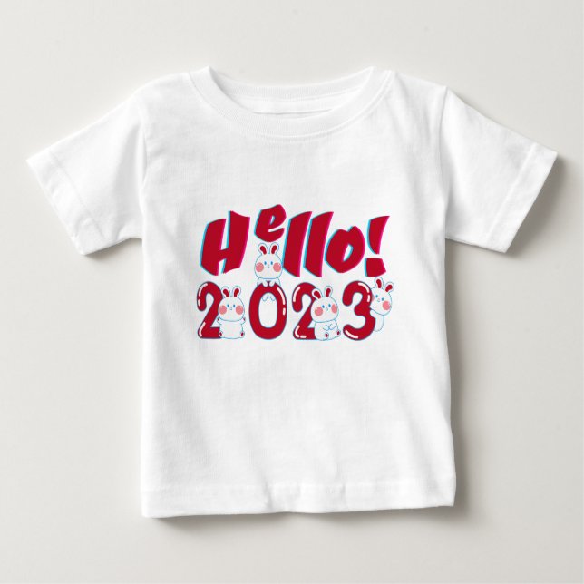 Hallo 2023 baby t-shirt (Vorderseite)