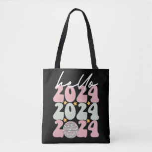 Hallo 2024 Groovy Frohes Neues Jahr Weihnachten