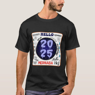 Hallo 2025 Frohes neues Jahr T-Shirt