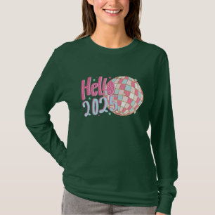 Hallo 2025 PNG, Retro Neujahr 2025 PNG, Neujahr T-Shirt