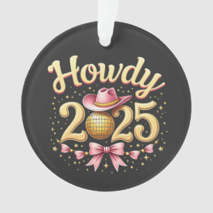 Hallo 2025 Silvester Cowboy Western Ornament