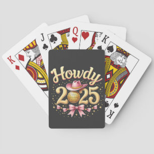 Hallo 2025 Silvester Cowboy Western Spielkarten