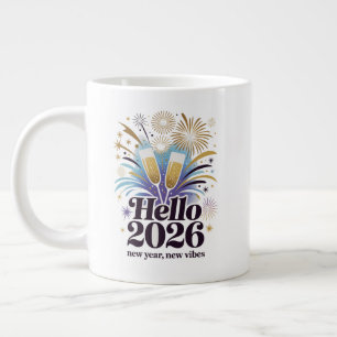 Hallo 2026 Feier – Neujahrs-Sparkling-Design Jumbo-Tasse