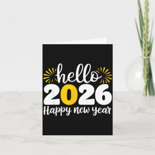 Hallo 2026 Frohes Neues Jahr 2026 Silvester Teil Karte
