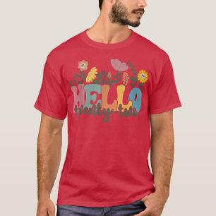 Hallo 22 Blume bin ich 22 Jahre alt glücklich Bir T-Shirt