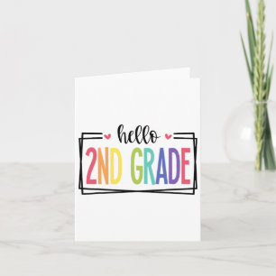 Hallo 2. Klasse ersten Tag der Schule Willkommen C Karte